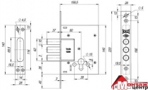 Корпус замка врезного цилиндрового 257 w/b (никель)