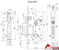 Корпус врезного замка c защелкой V25/C-60.85.3R16