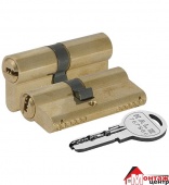 Цилиндровый механизм 164 SN/62 (26+10+26) mm латунь 5 кл. KALE