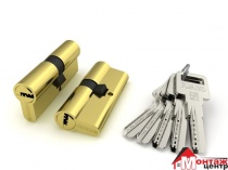 Цилиндровый механизм R600/70 mm (30+10+30) BBP латунь 5 кл.